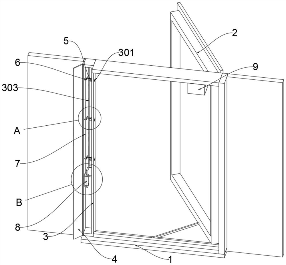 A non-heat-insulating fireproof window made of broken bridge aluminum