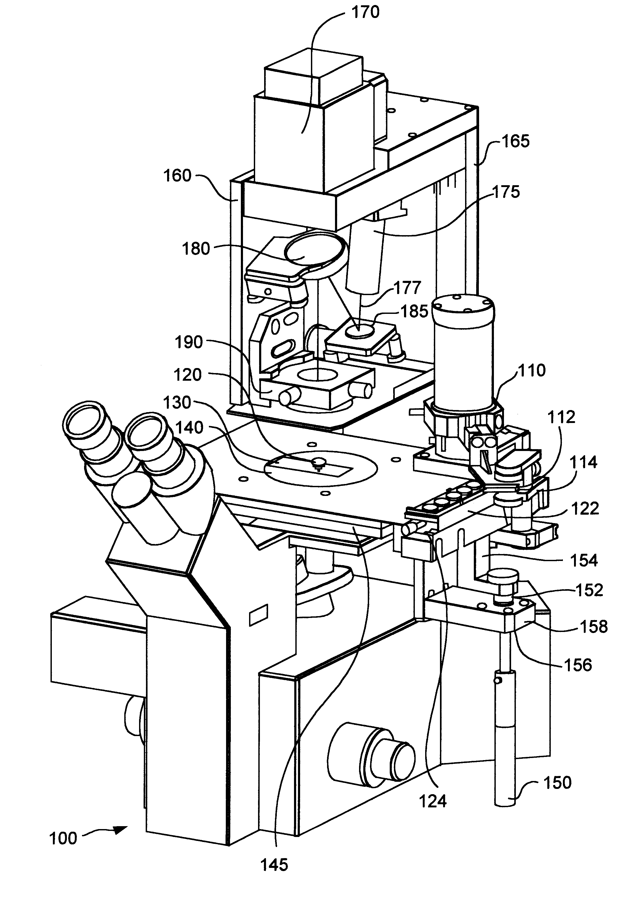 Laser capture microdissection pressure plate and transfer arm