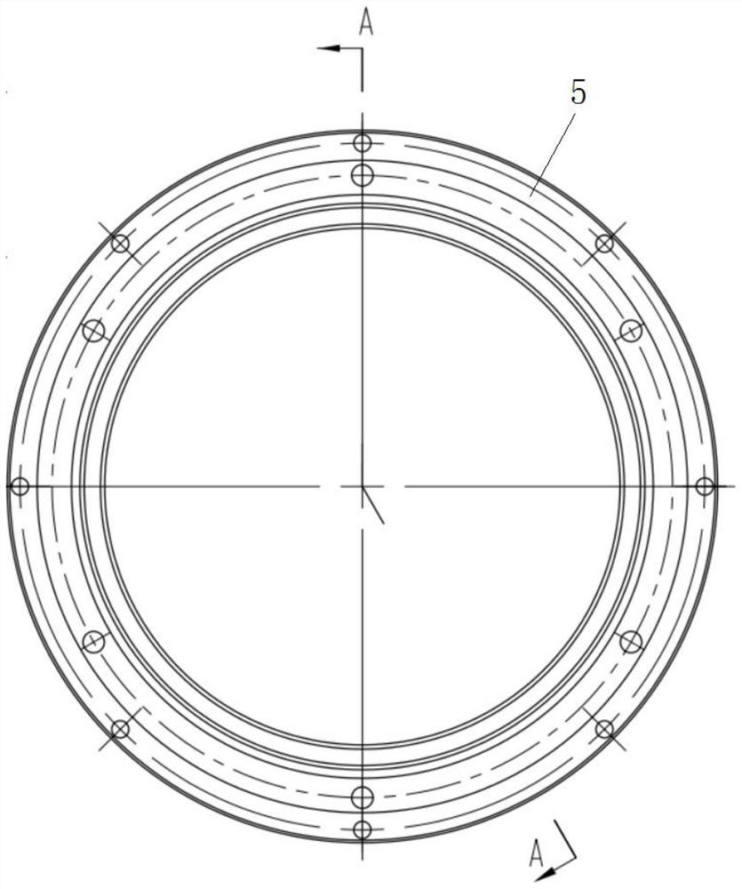 Inner oil deflector ring of airplane wheel and oil deflector ring assembly of inner oil deflector ring