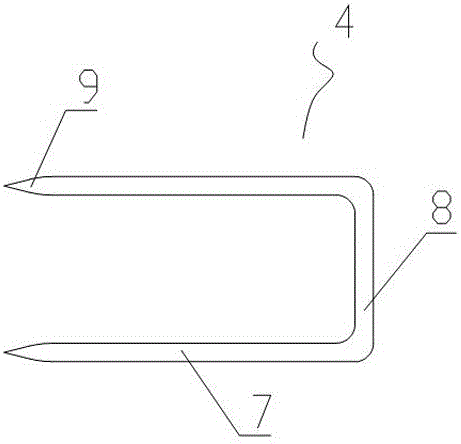 A special slope geomembrane fixing structure and fixing method for landfill