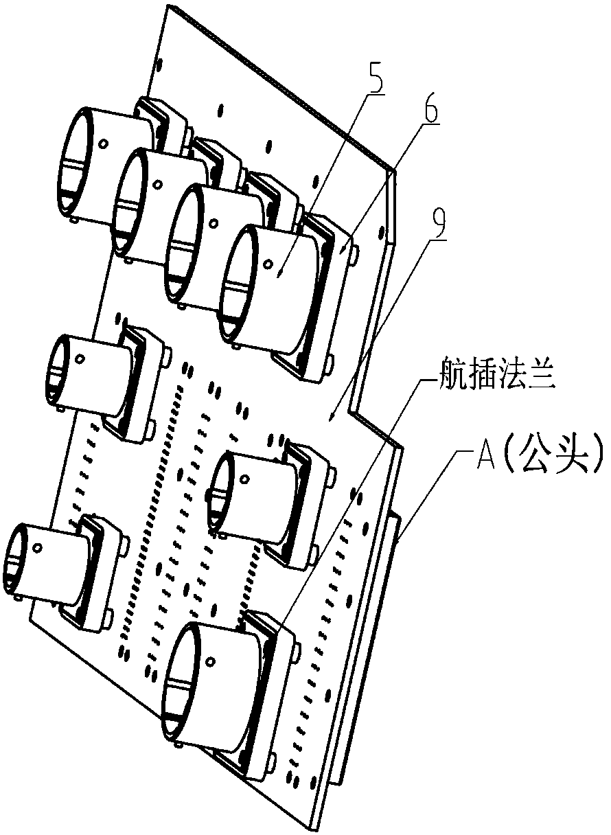 Case of connection structure without cables and realizing method thereof