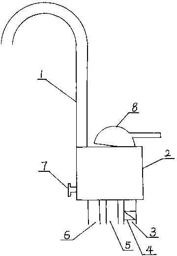 Water faucet capable of improving utilization safety of central heating heat exchanger