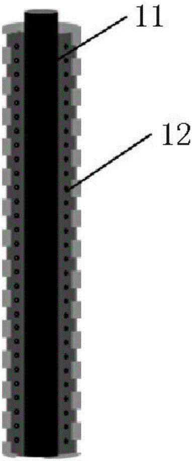 Device and method for repairing polluted soil and underground water by adopting composite electrode