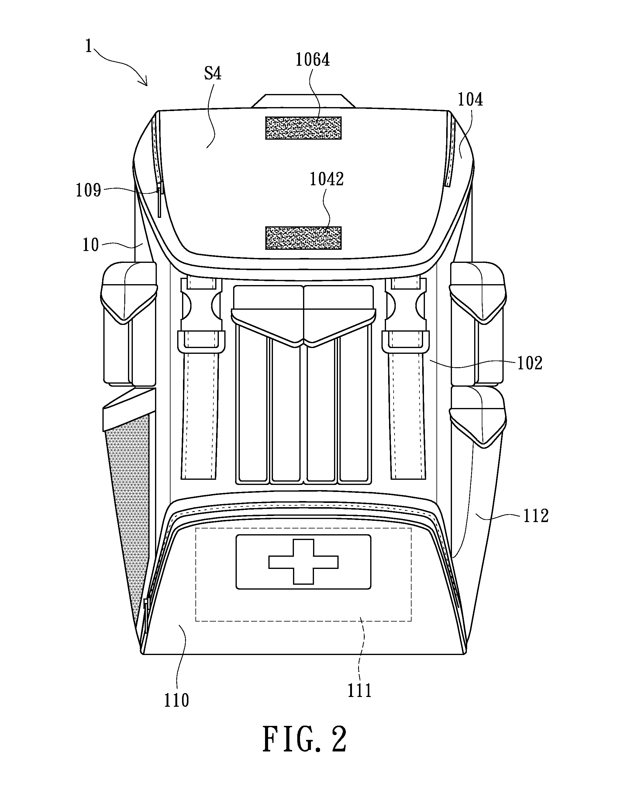 First aid backpack