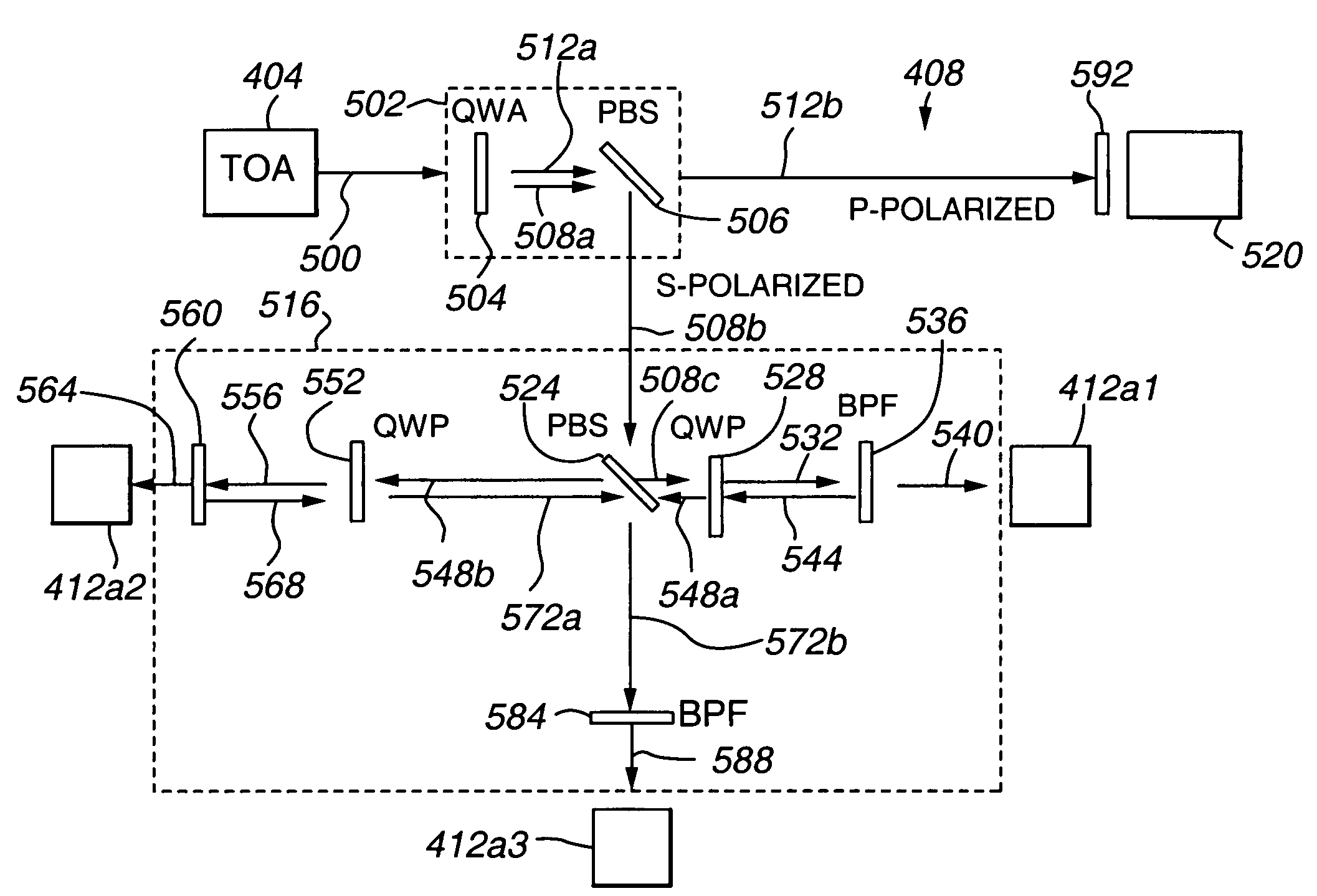 Multiple access space communications optical system using a common telescope aperture