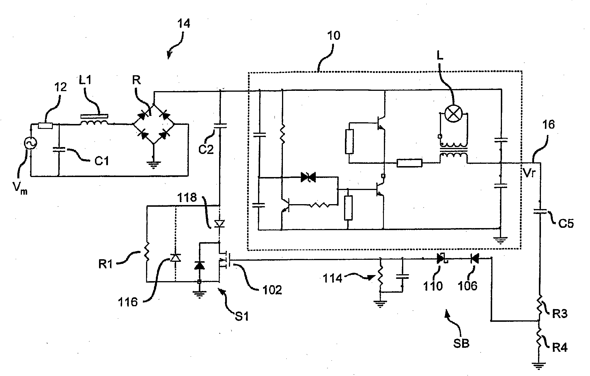 System for feeding light sources subject to dimming and corresponding method