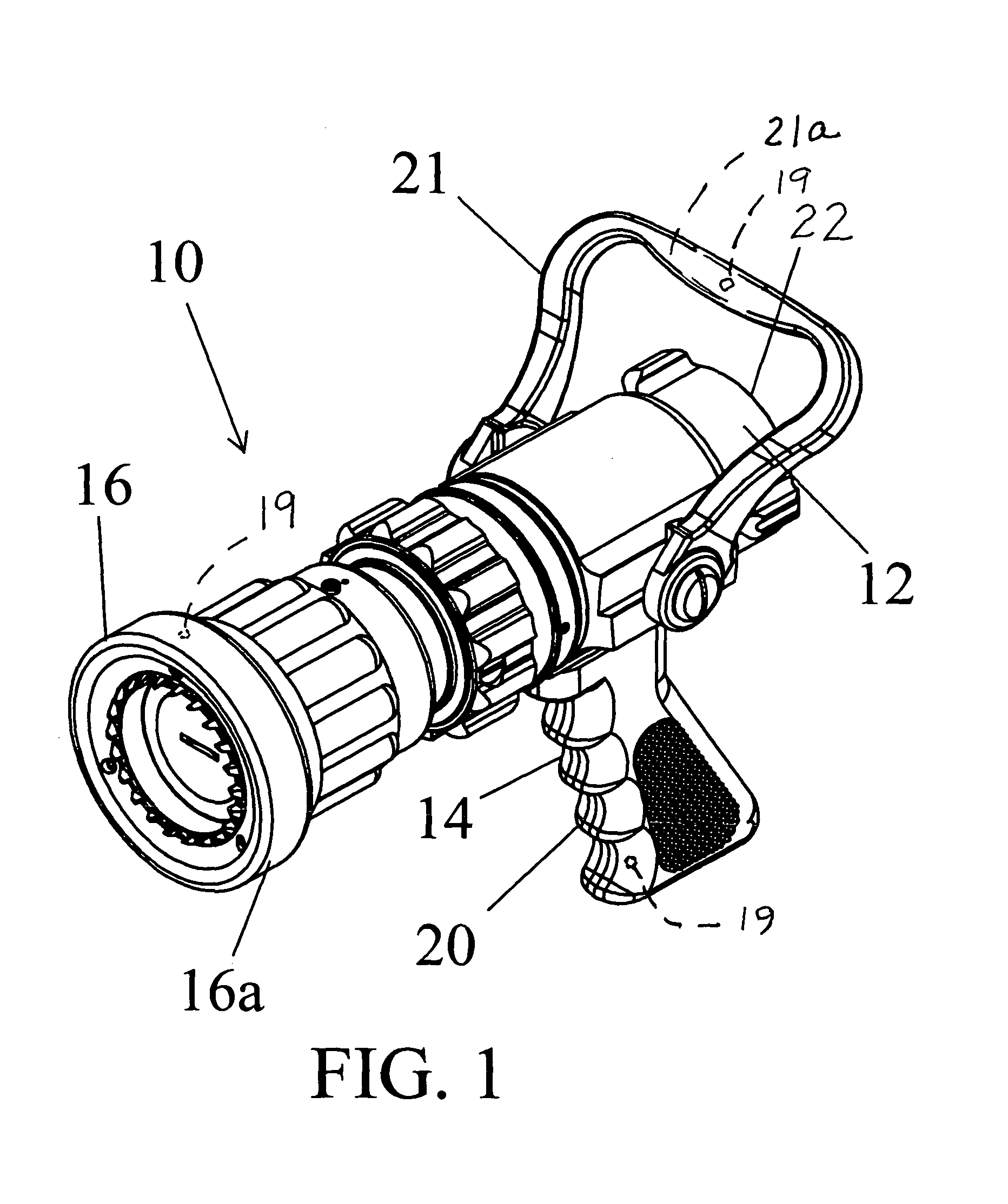 Firefighting device with light emitting component