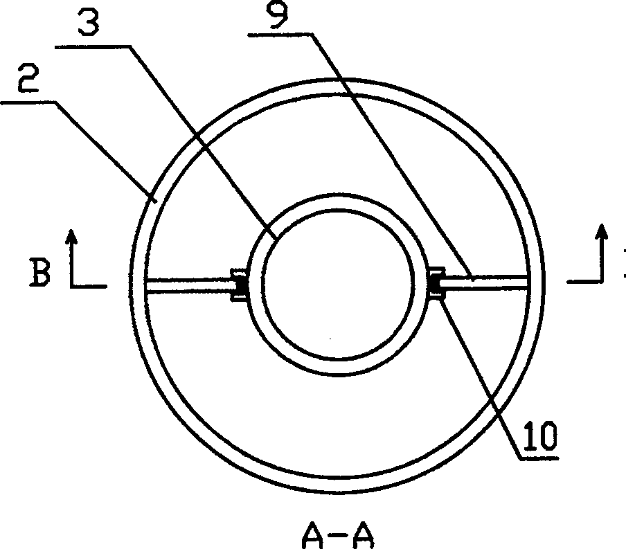 Jet type gas-solid separating device