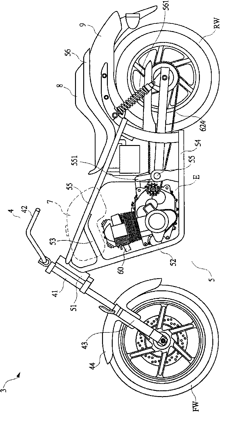 Engine structure of motor cycle