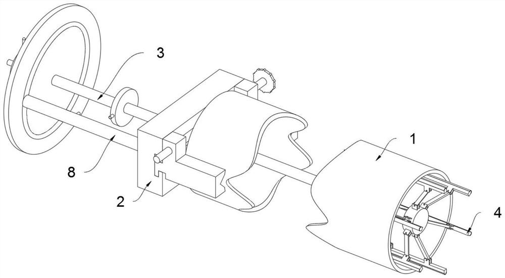 Rotary lubricating oil equal-thickness smearing and leveling device for inner wall of rust-proof pipeline