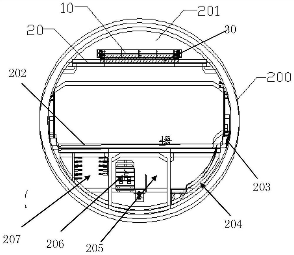 Tunnel smoke exhaust device, tunnel and installation method of smoke exhaust valve structure