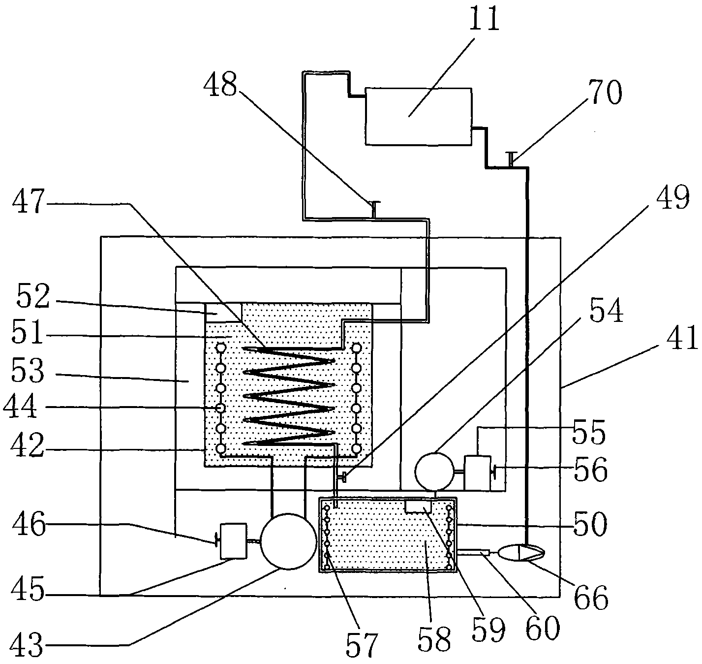 Solar photothermal conversion heating circulation system