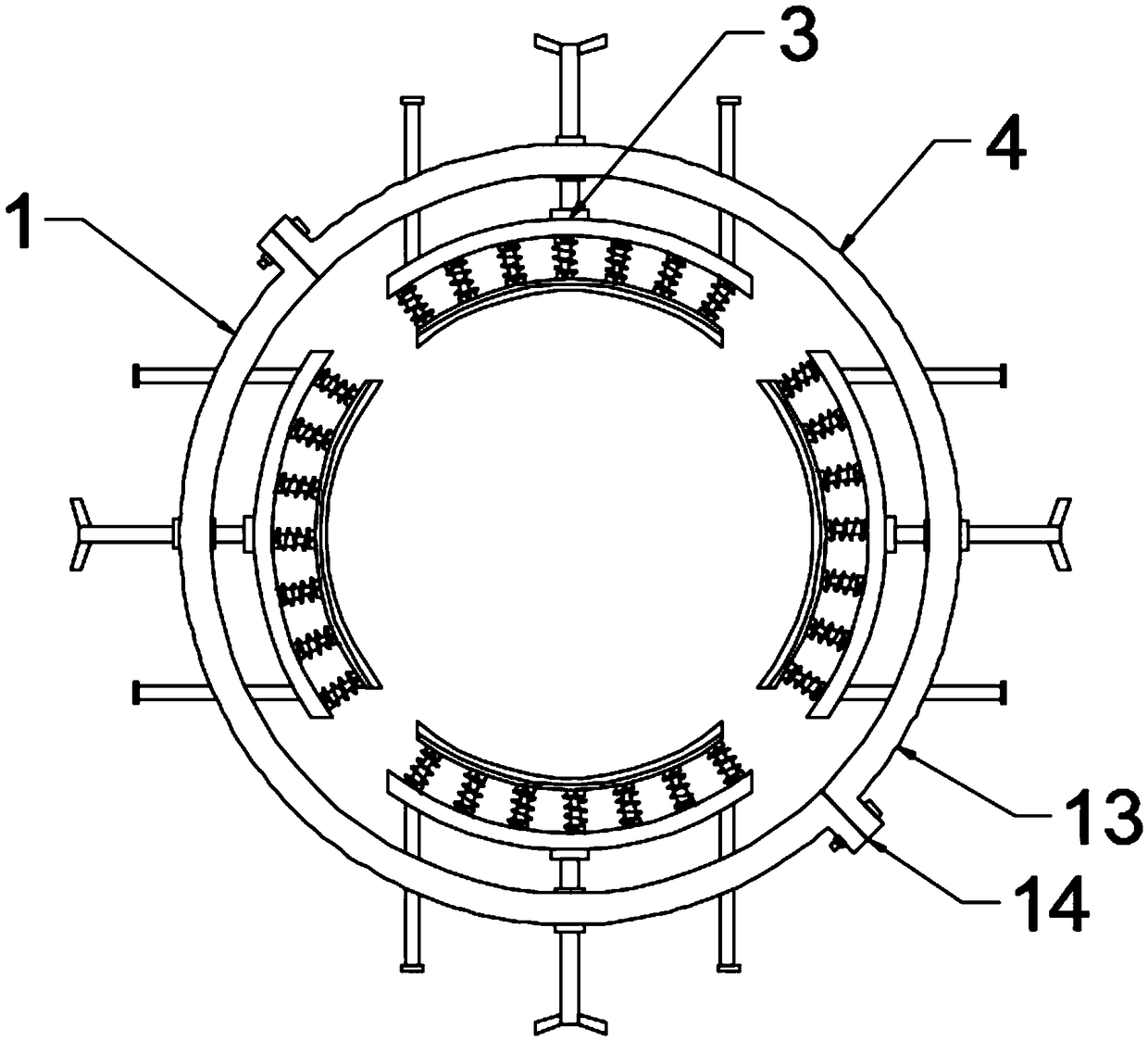 Unrestricted auxiliary nursery stock fixing frame