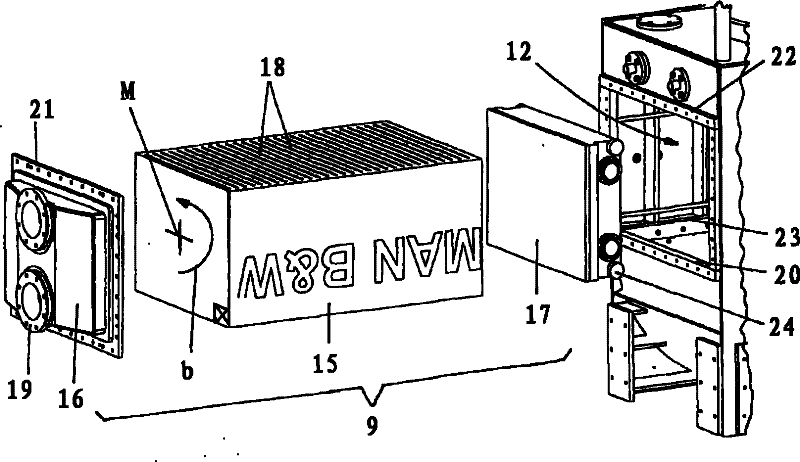 Method for cleaning air cooler as well as device for carrying out the method, and air cooler equipped for the same