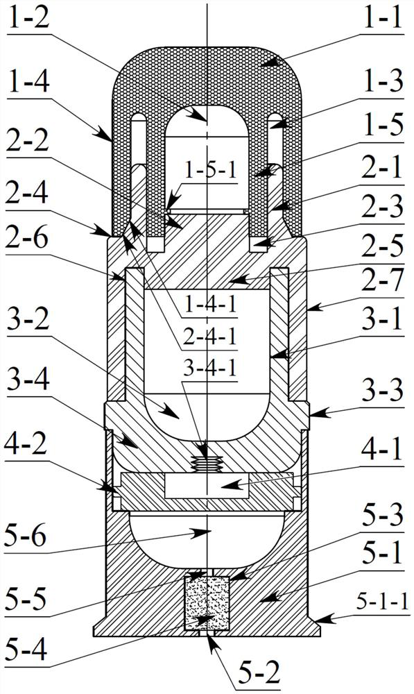 A composite anti-riot kinetic energy bomb compatible with various anti-riot guns