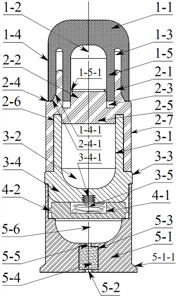 A composite anti-riot kinetic energy bomb compatible with various anti-riot guns