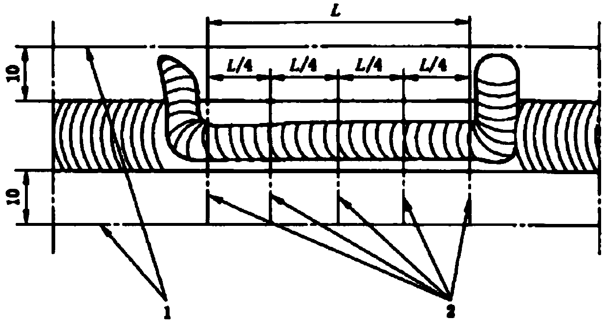 Method for detecting welding cracks of inclined Y-shaped groove