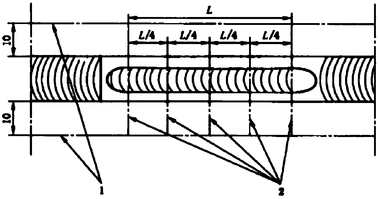 Method for detecting welding cracks of inclined Y-shaped groove