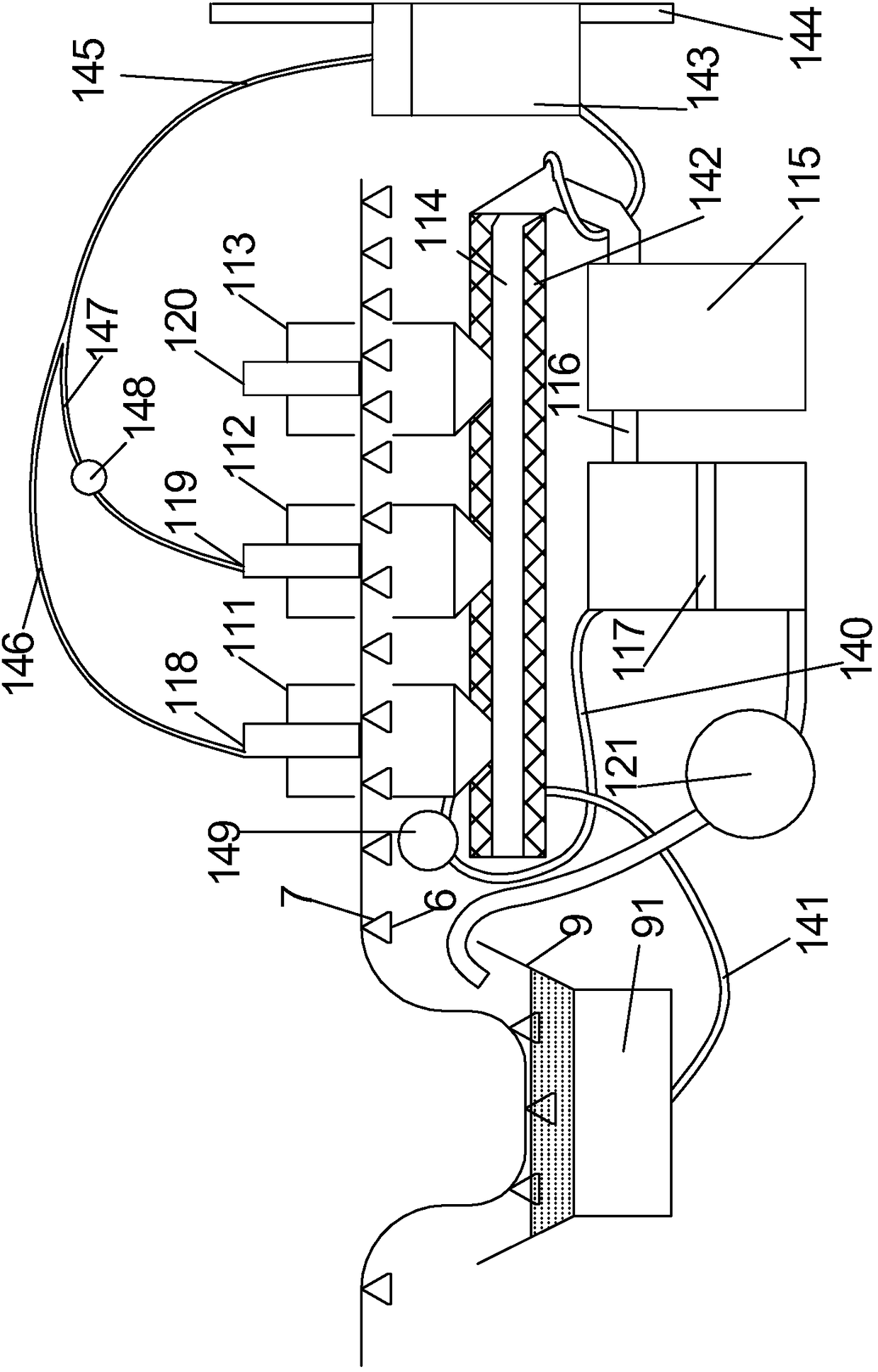 A cycle energy-saving heating system for bamboo and wood products production line