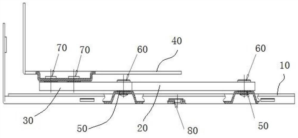 90-degree side-hung hinge for heavy triple rod