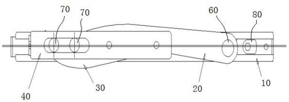 90-degree side-hung hinge for heavy triple rod