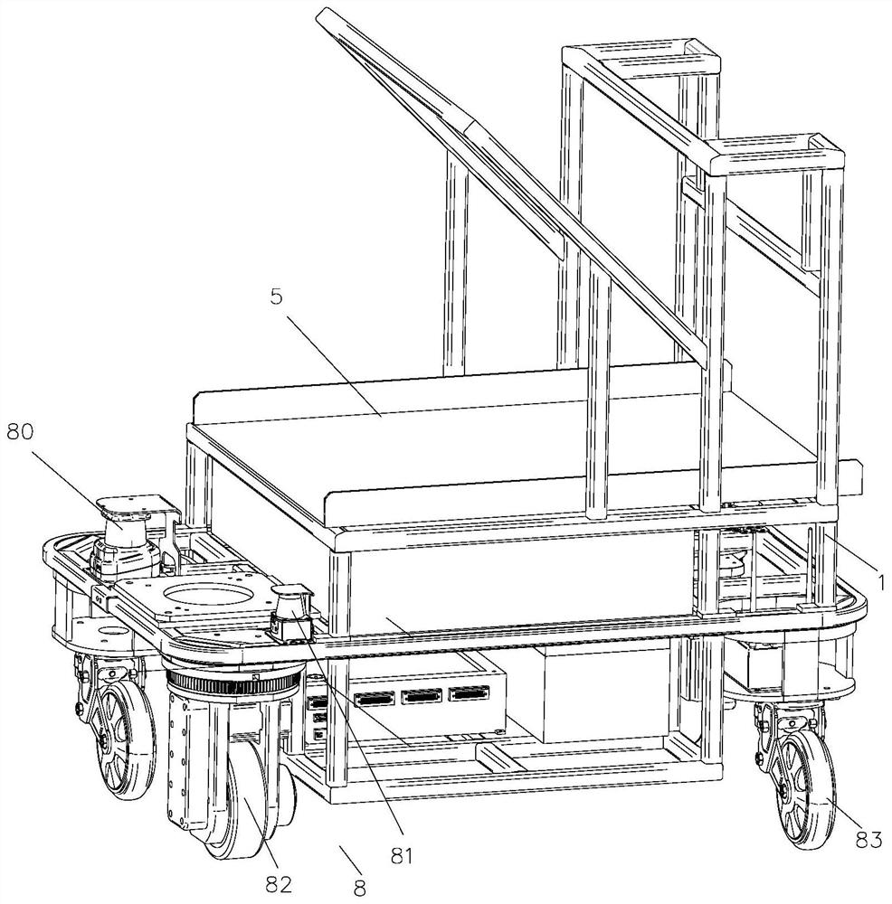 Paving device and paving robot