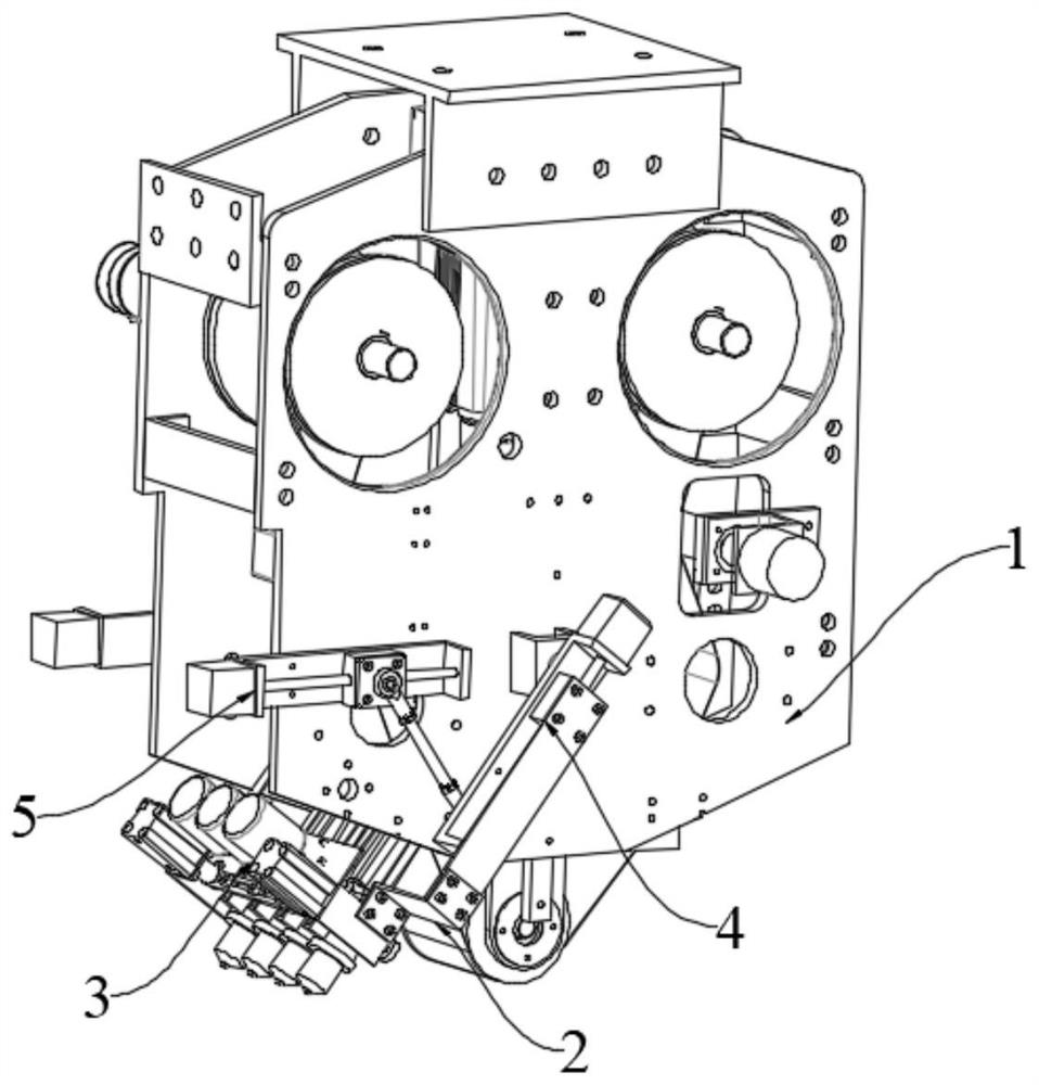 A z-pin implantation device and implantation method integrated into a composite material automatic laying device