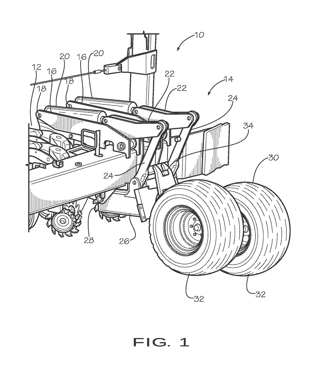 Bellcrank activated wheel caster