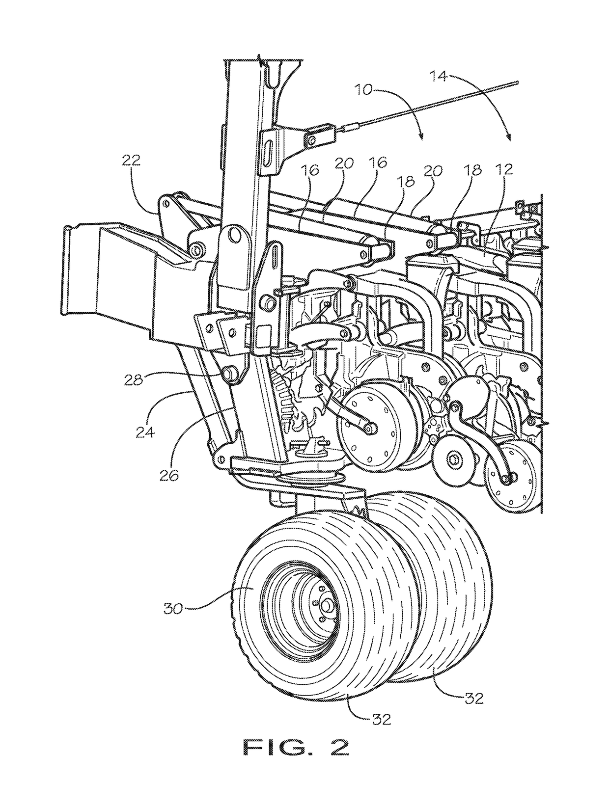 Bellcrank activated wheel caster