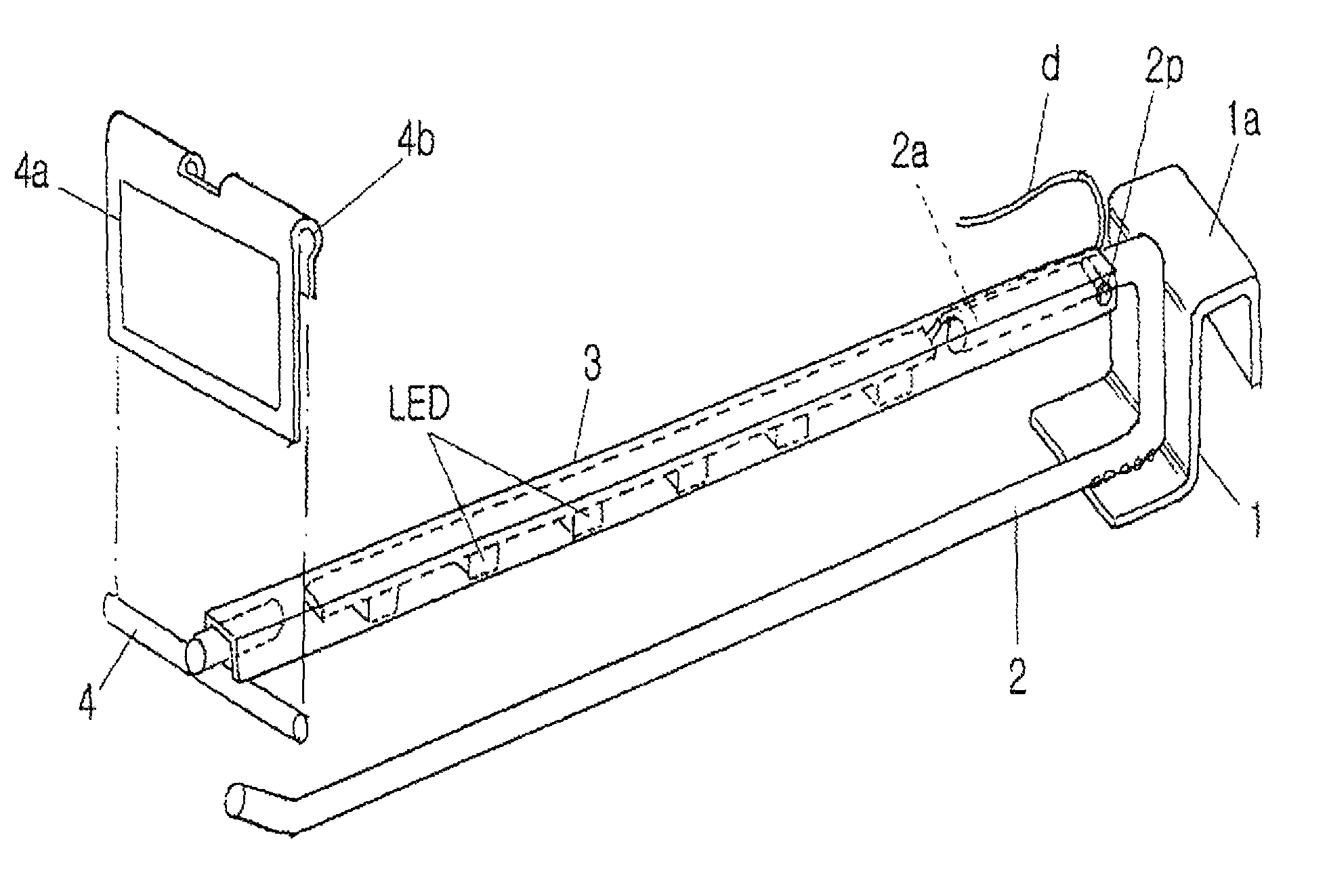 Hanger with a display light bar