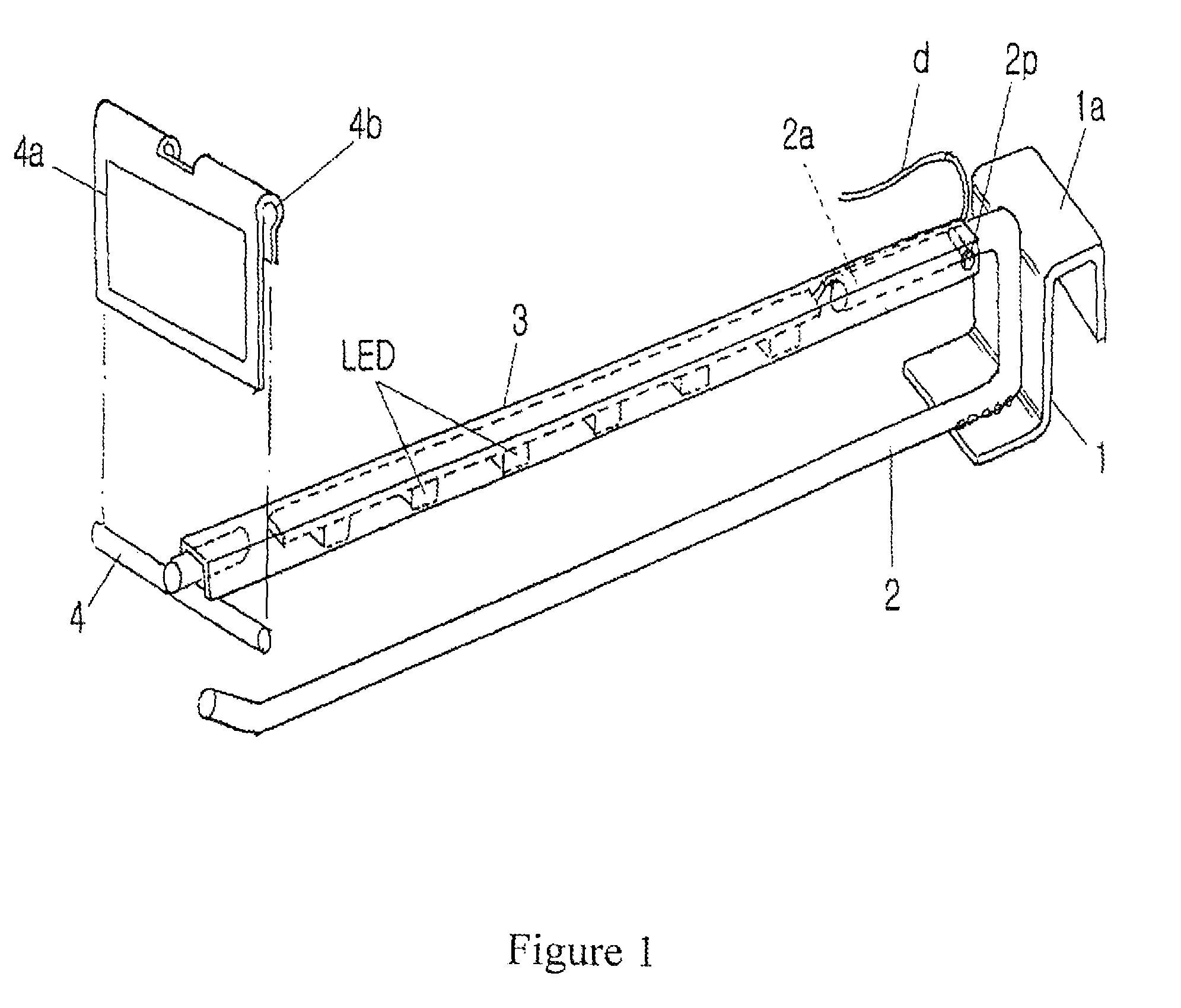 Hanger with a display light bar