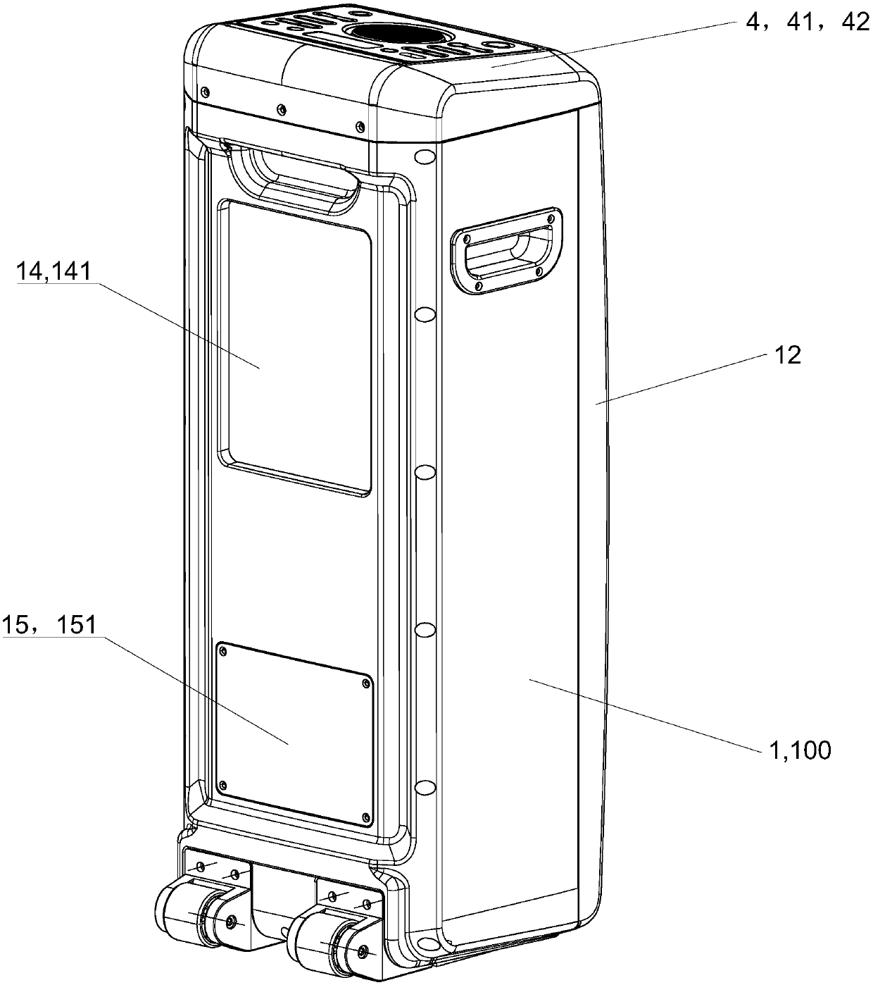 Plastic high-fidelity combinedloudspeaker box