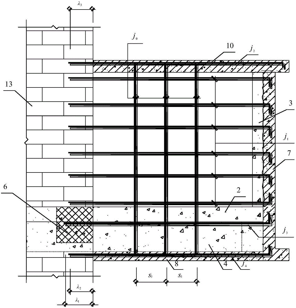 Outrigger-type balcony reinforcing method and structure for sound insulation reformation