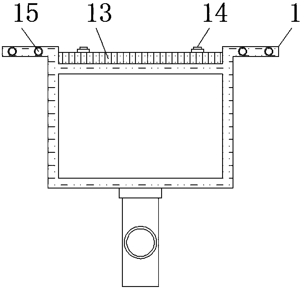 Rain and sewage filtering device for sponge city rainfall flood management and capable of improving water utilization rate