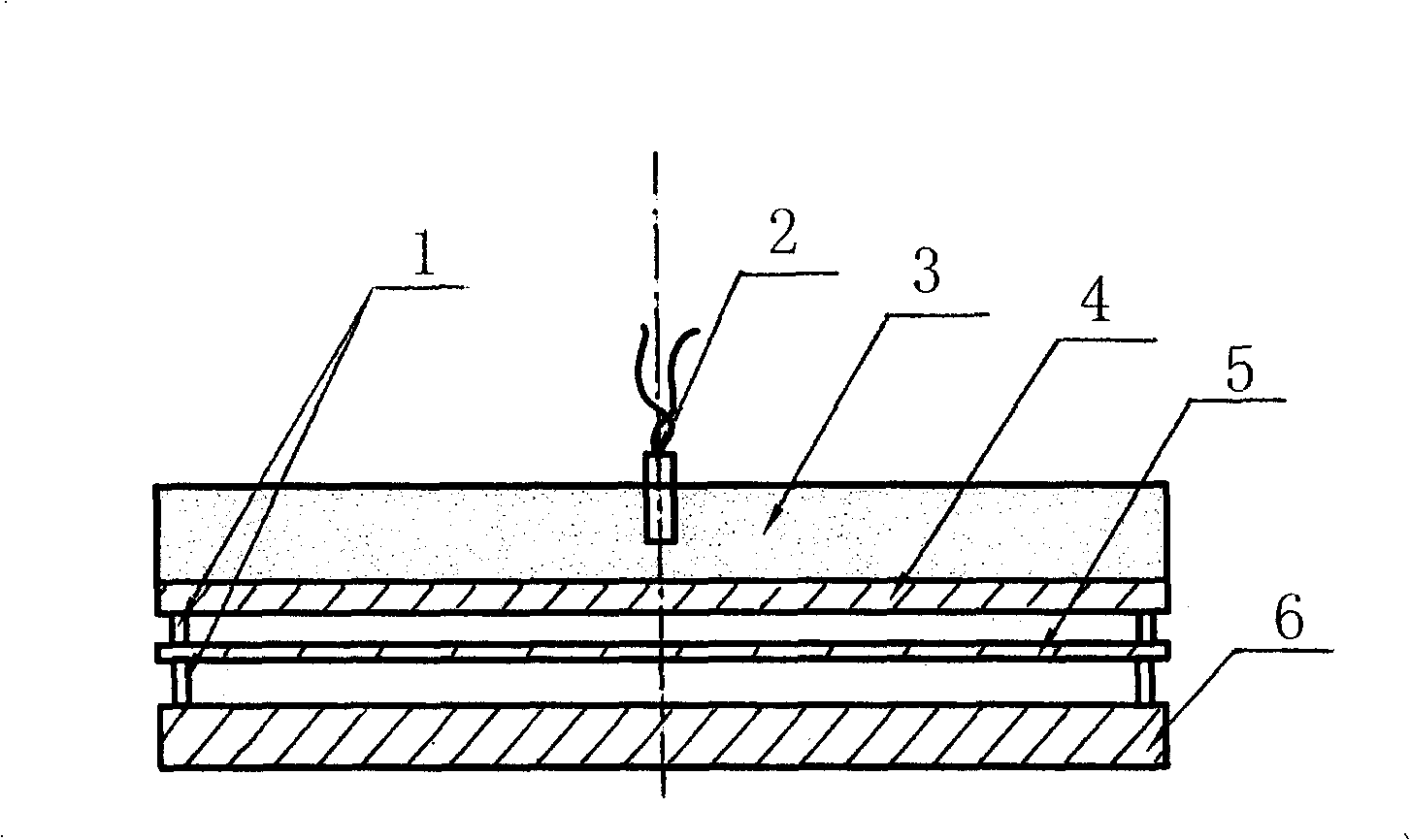 Explosive welding method of aluminum/titanium/steel three-layer composite material