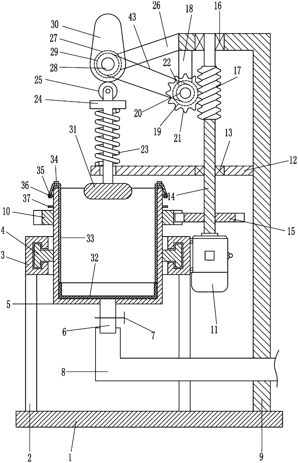 Tanning machine for leather processing