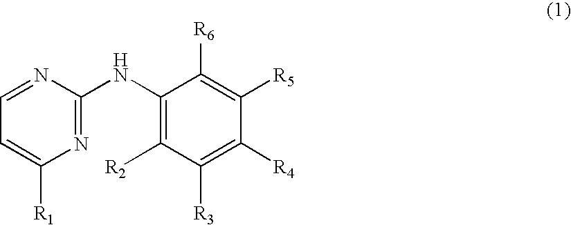 N-phenyl-2-pyrimidine-amine derivatives and process for the preparation thereof