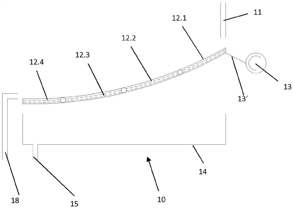 Screening device for generative fabrication of components