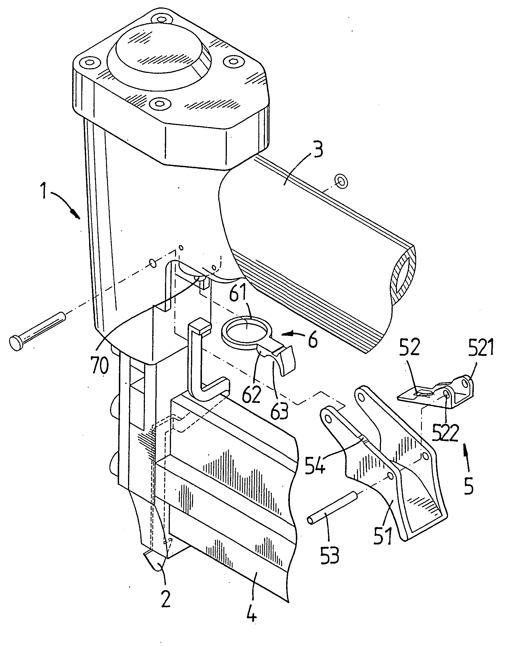 Trigger switch structure of nail driver