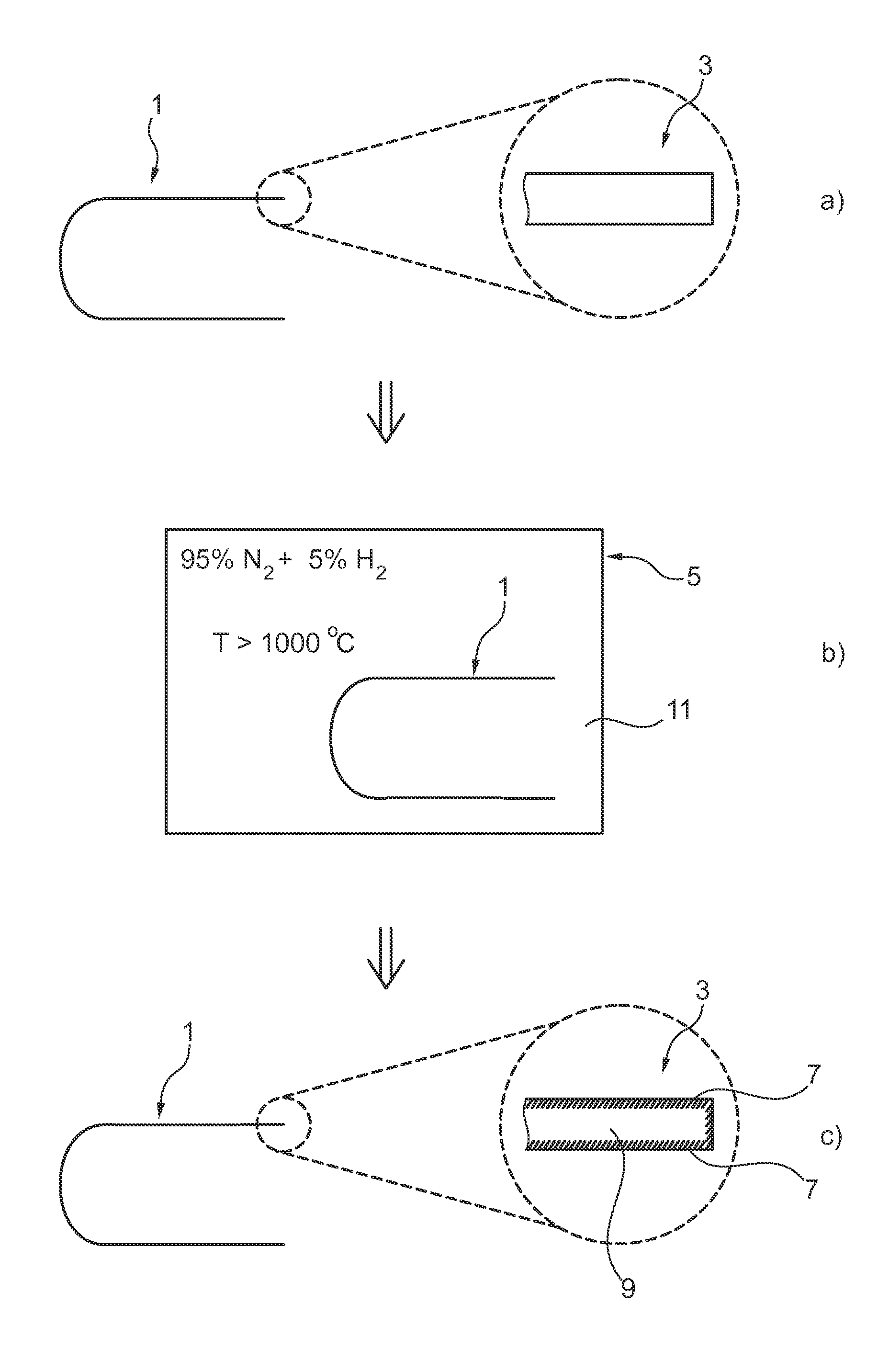 Method of treating a surface layer of a device consisting of alumina and respective device, particularly x-ray tube component