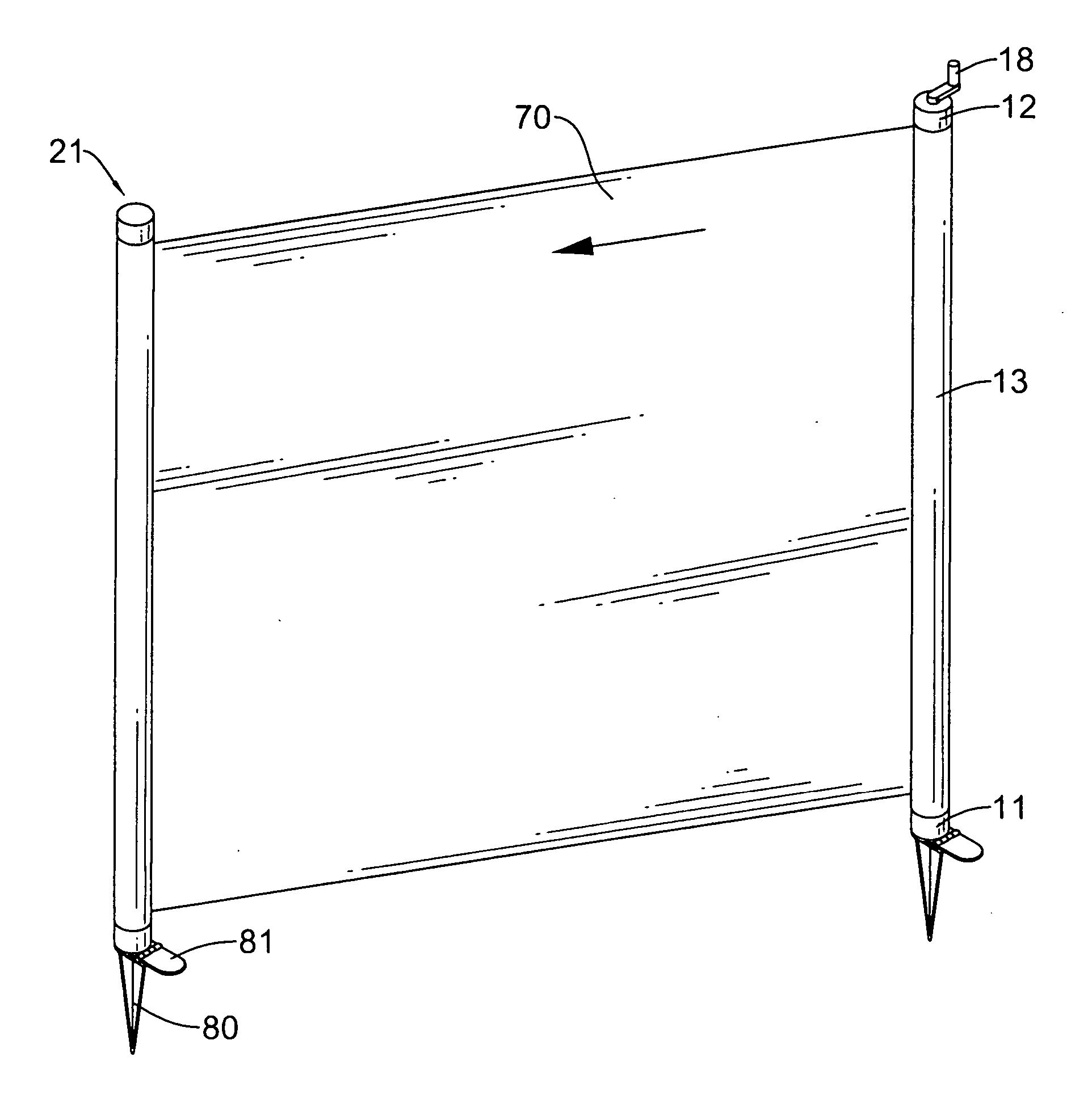 Roll-up screen partition