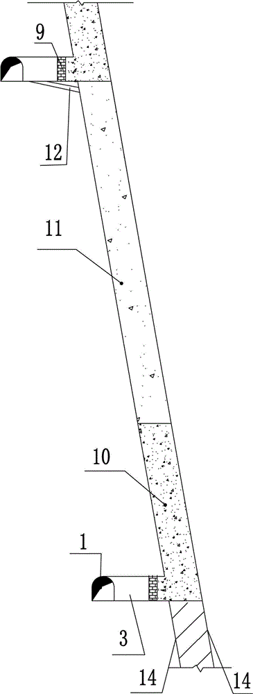 Safe and high-efficiency mining method for metal mine in mountainous area