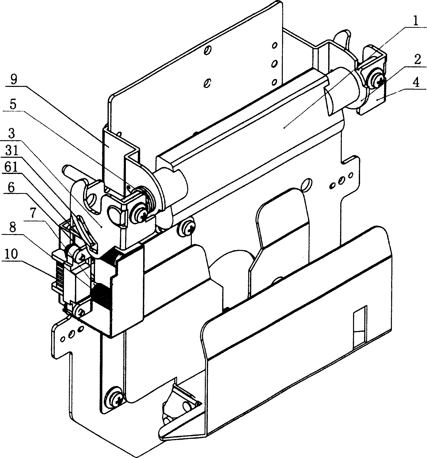 Linkwork of quick press roller handle and plug