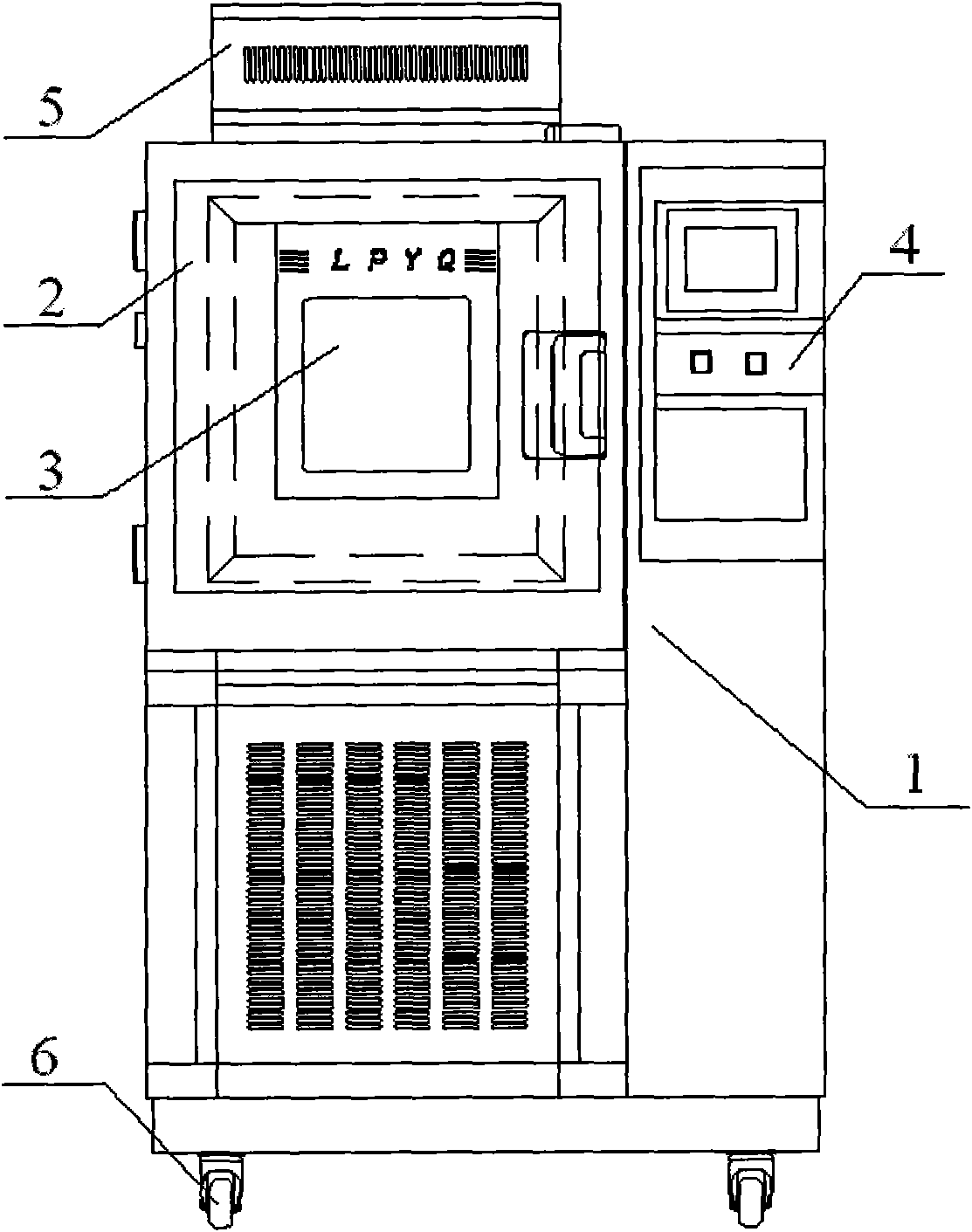 Mould test chamber