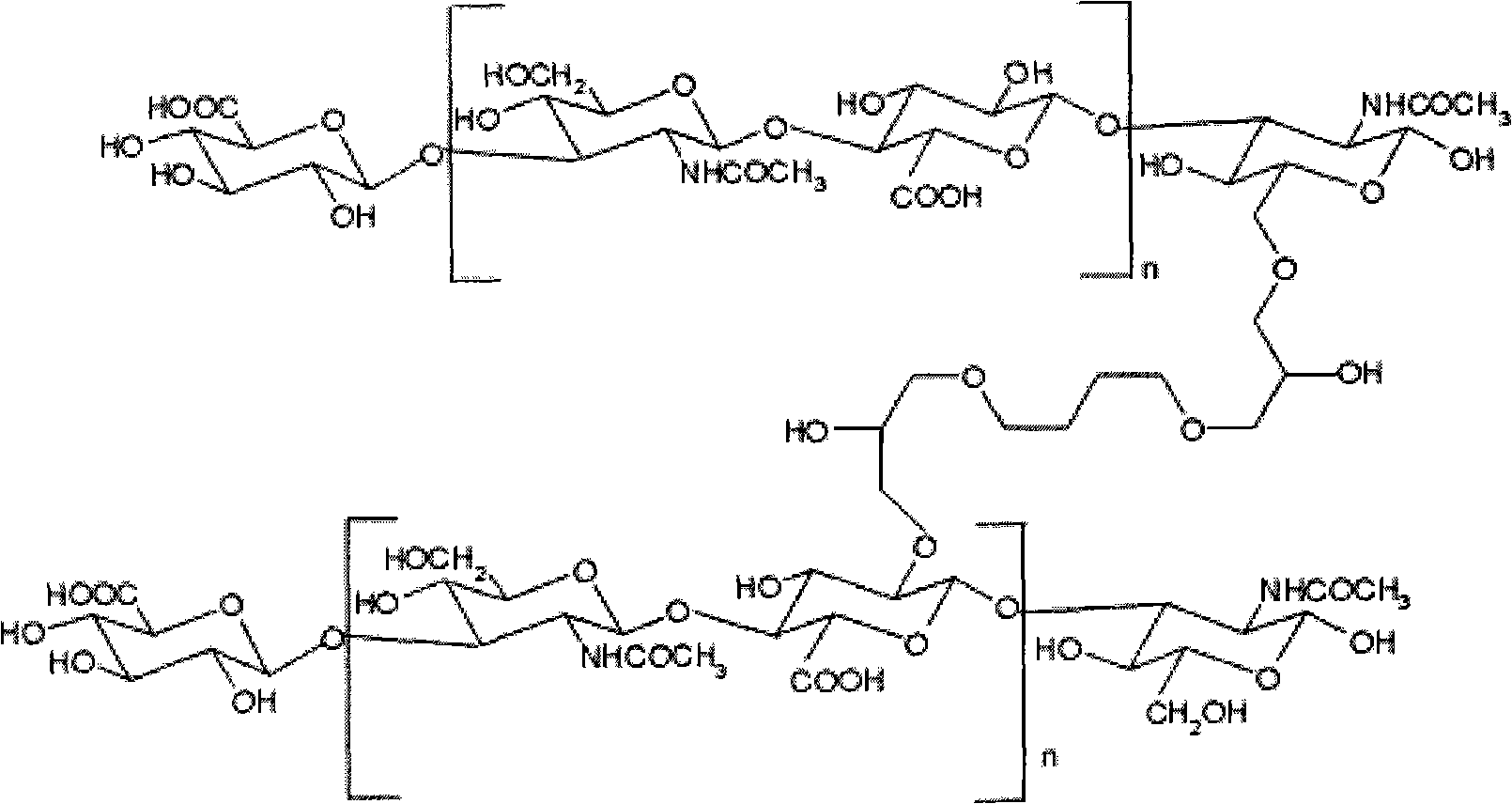 Cross-linked hyaluronic acid gel and preparation method thereof