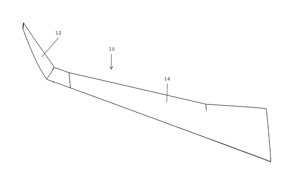 Folding wing tip and rotating locking member