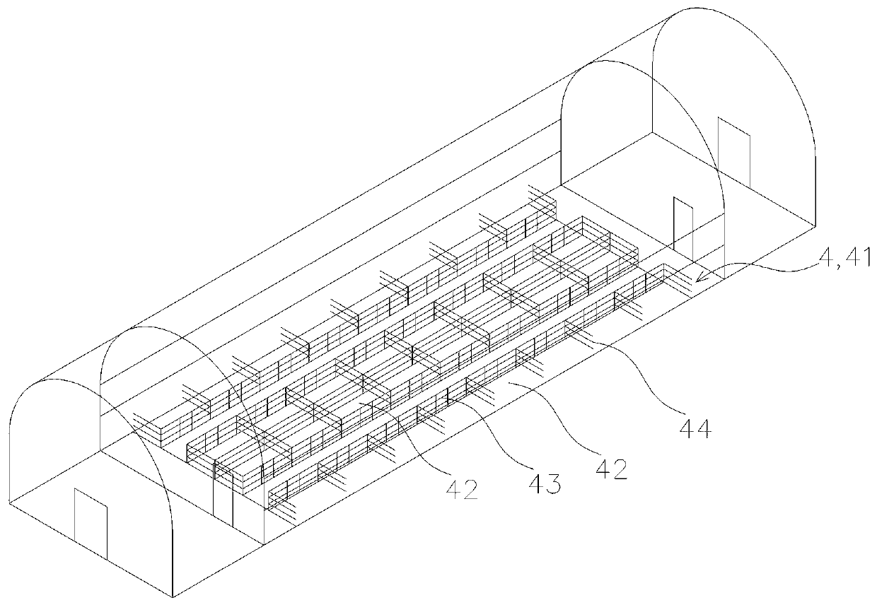 Novel sheep pen suitable for large-scale breeding in northern regions