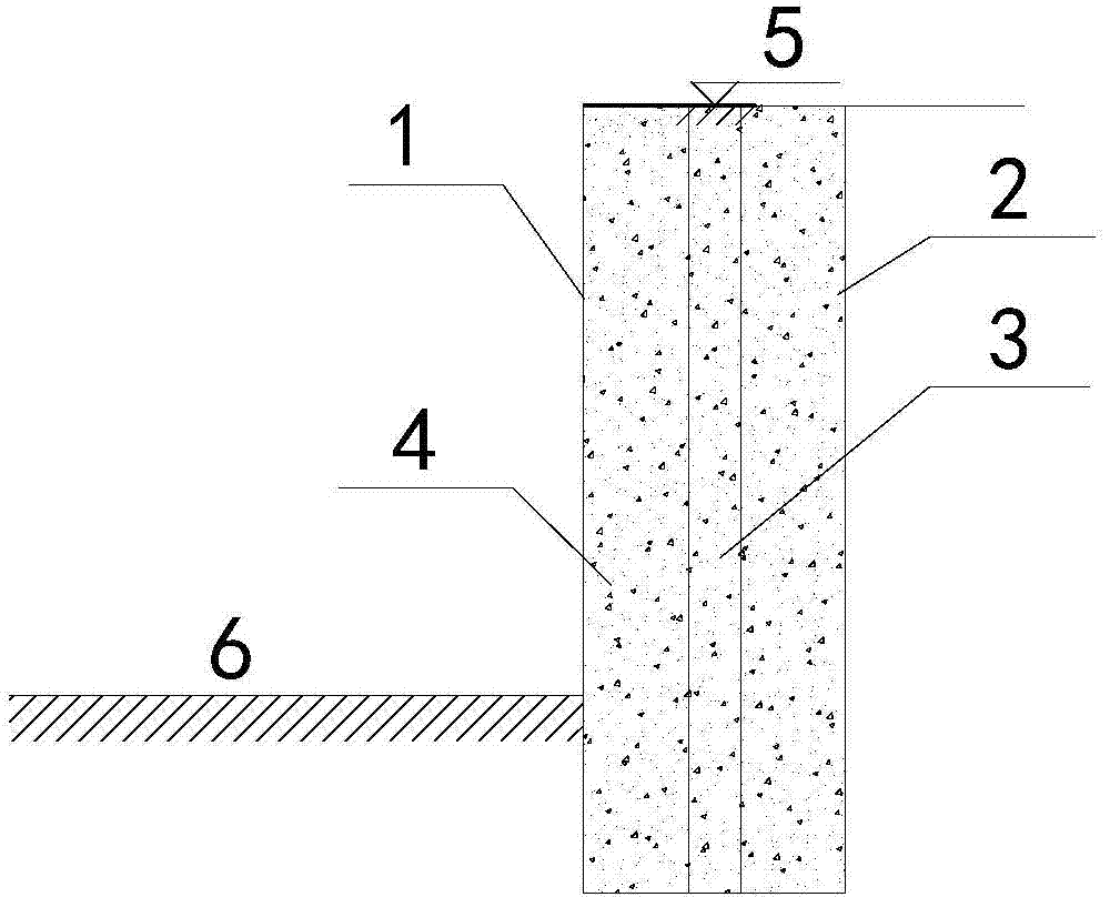 Waterproof curtain wall for foundation pit