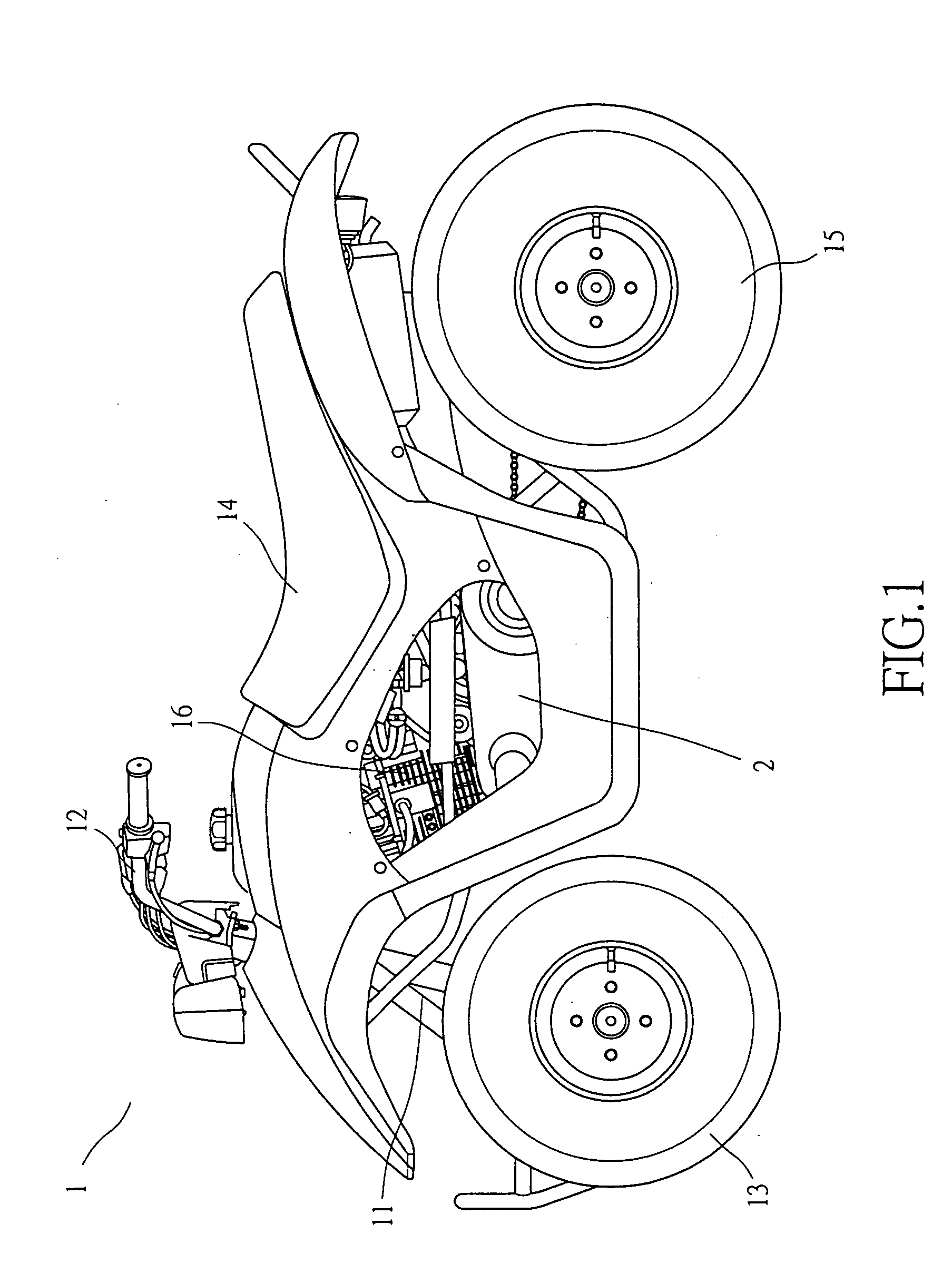 Cooling structure for a continuous variation transmission system of an all-terrain vehicle