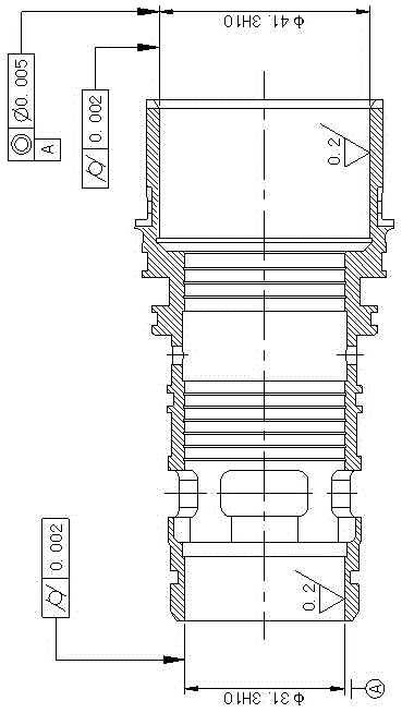 Method for processing steel member bush step holes with guaranteed coaxiality